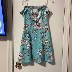 Teal junior dress size 1 off shoulder